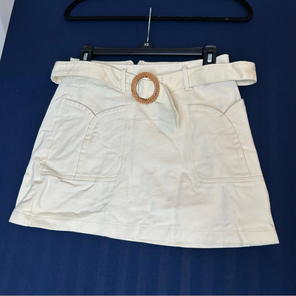 Altar'd State Women's‎ White Mini Skirt with Belt Size S